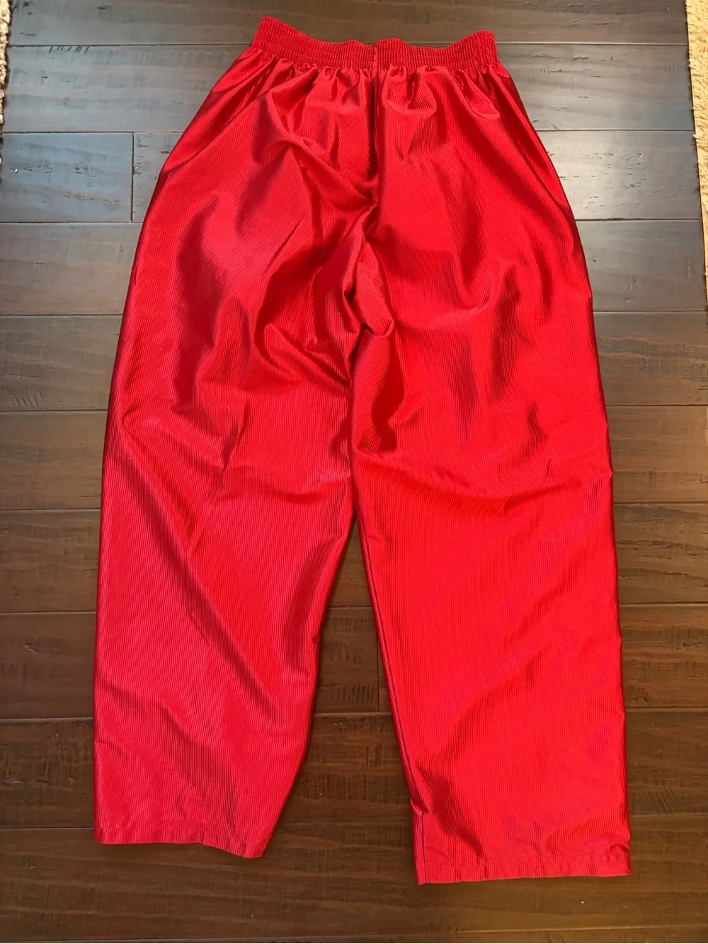 Vintage Nike Red Snap-Button Joggers with Black Side Trim baggy 90’s Y2K baller